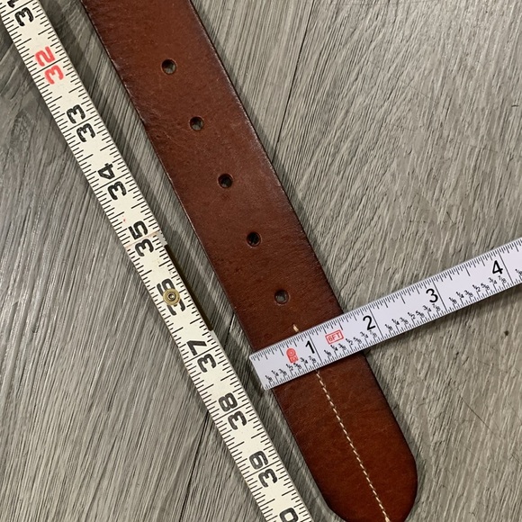 Lauren‎ Ralph Lauren Brown Leather Floral & Stud Vintage Belt size L